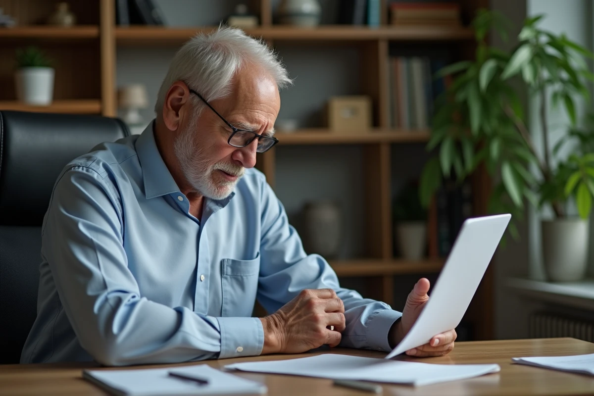 Homme d affaires se massant le genou au bureau