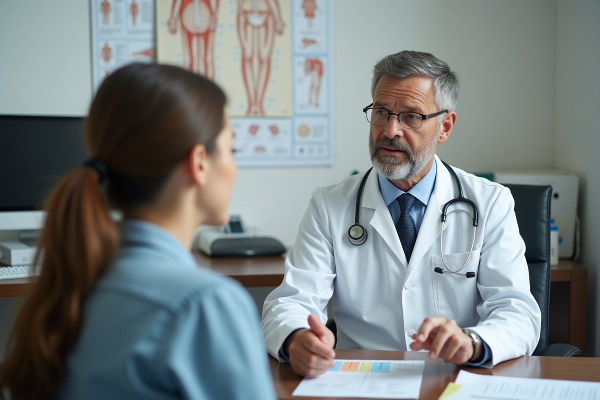 Médecin expliquant la prévention à une patiente en consultation
